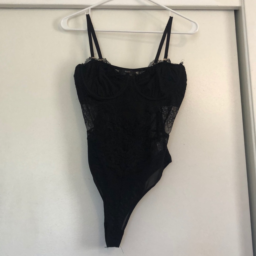Black lace bodysuit